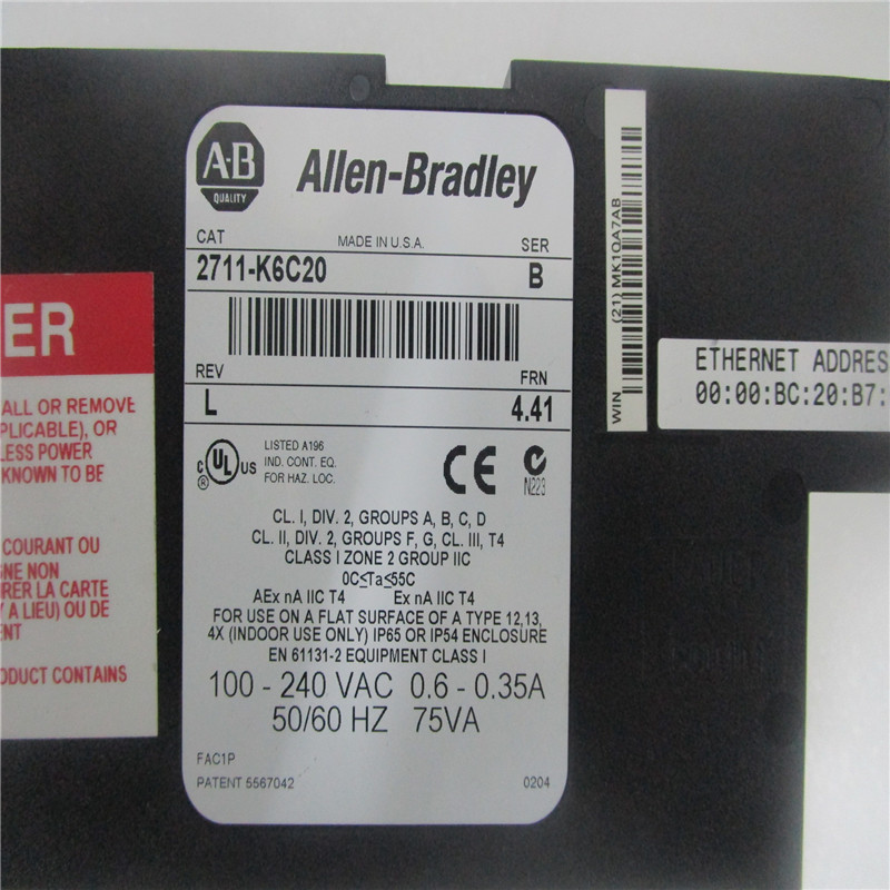 AB罗克韦尔 2711P-B6C8A